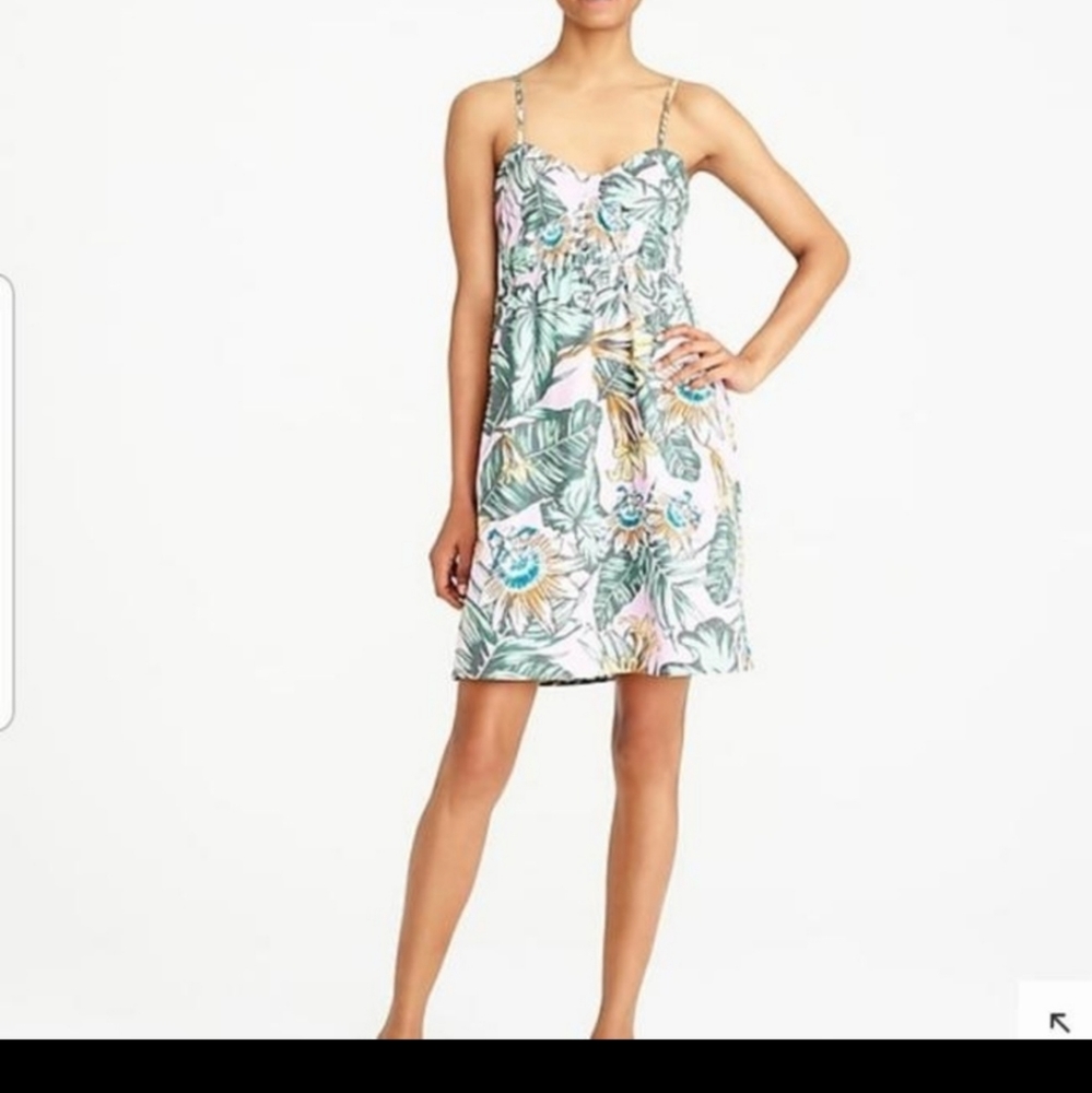 Nwot J.Crew Printed Poplin Cami Dress size XX-Small